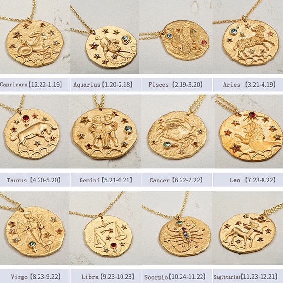 Jewelry - HP**  Zodiac Charm Pendant Necklace HP**